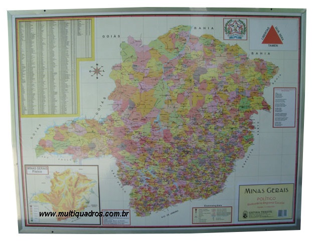 Quadro de Mapa para Alfinetar